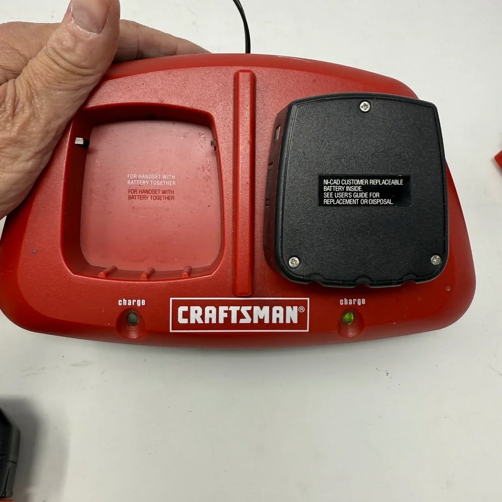 Craftsman 27413 Cordless Phone Recharge Cradle Base with‎ Battery & Handset Slot